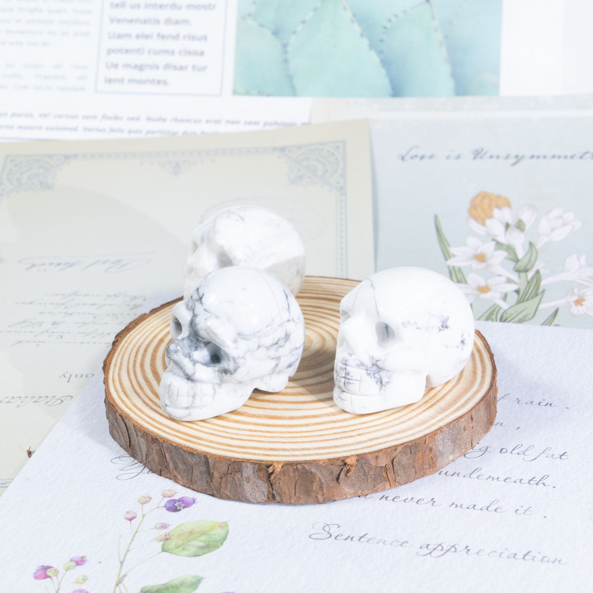 1,5-Zoll-Howlith-Schädel in loser Schüttung