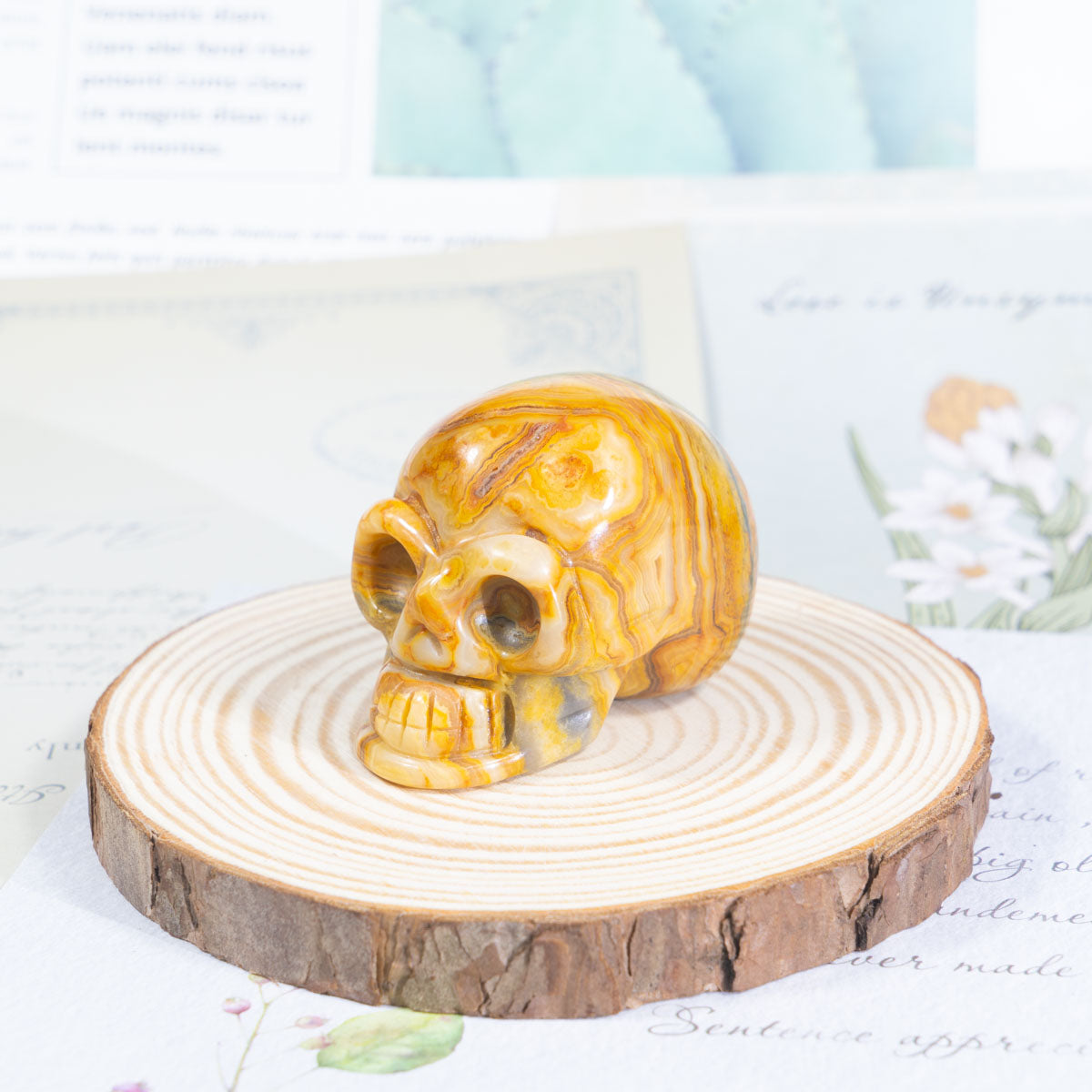 Calavera de ágata loca de 2 pulgadas a granel