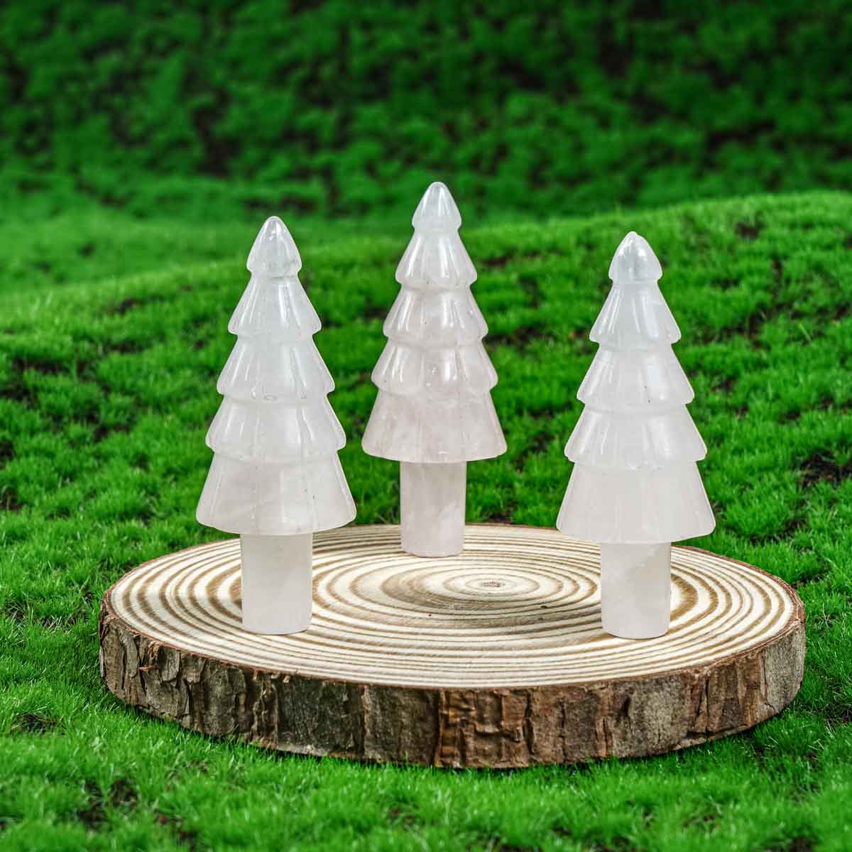 2-Zoll-Rosenquarz-Weihnachtsbaum in loser Schüttung