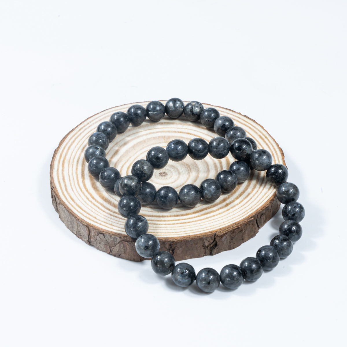 8mm natürliches Larvikit-Armband im Großhandel