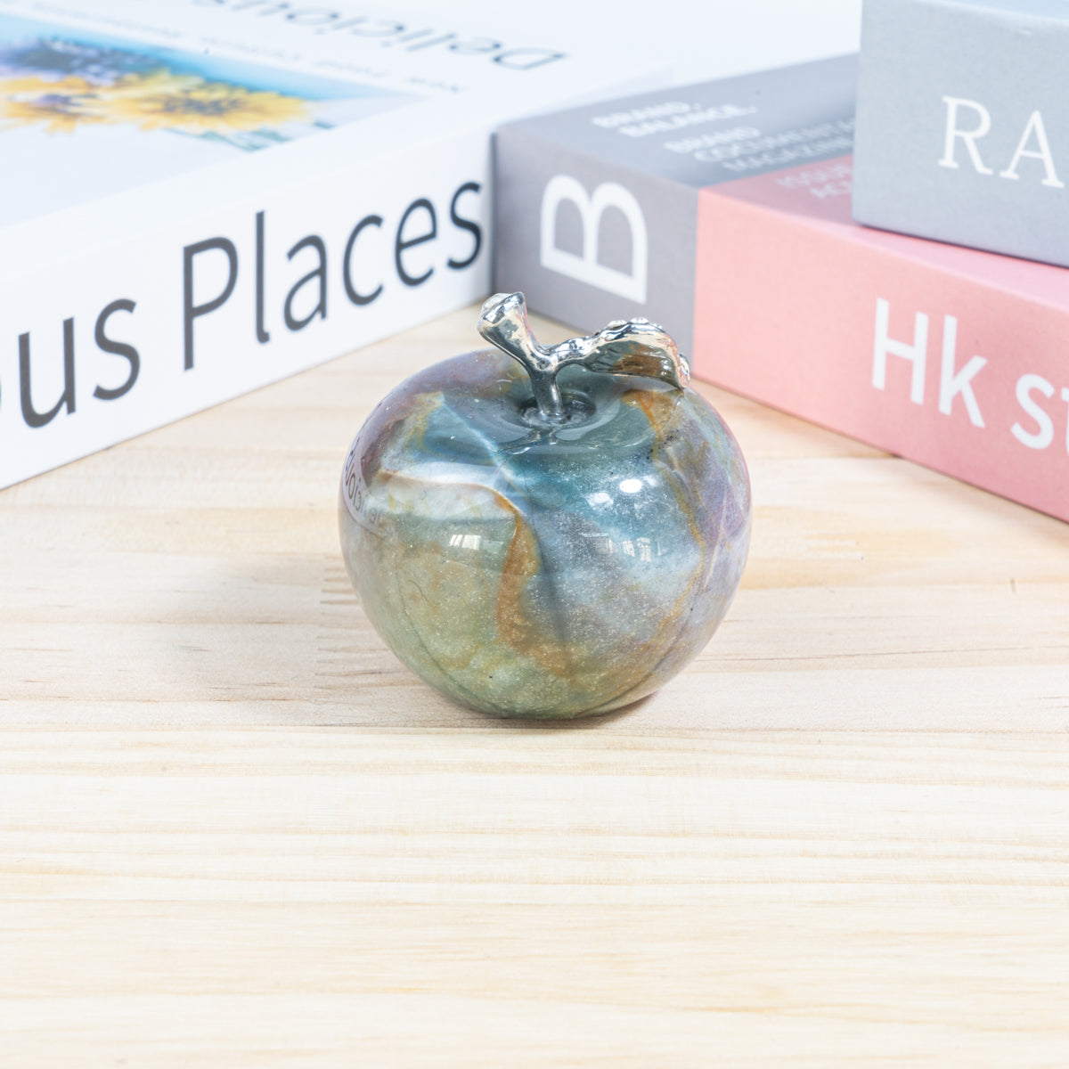 4 cm großer indischer Achat-Apfel in loser Schüttung