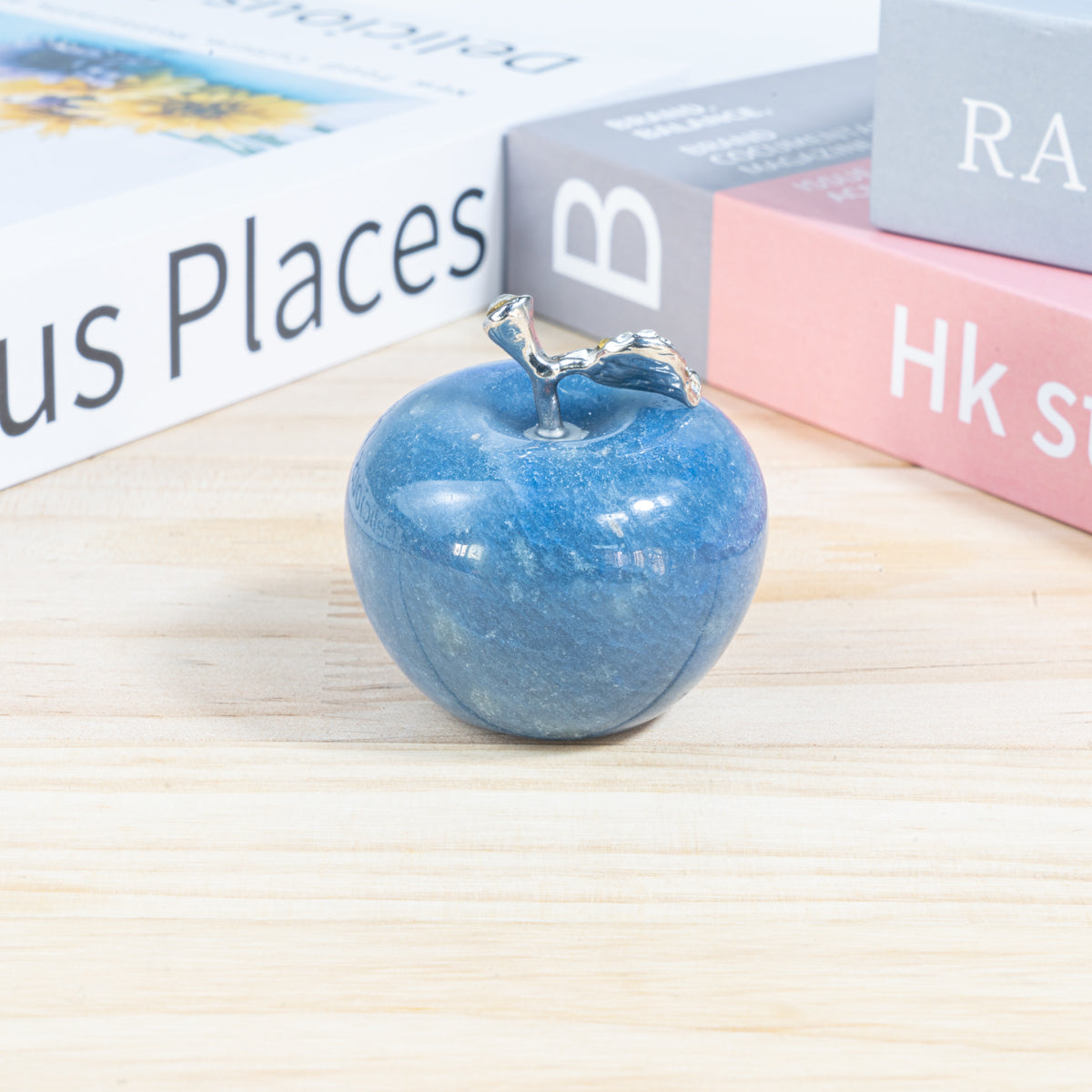 4 cm großer blauer Aventurin-Apfel in loser Schüttung