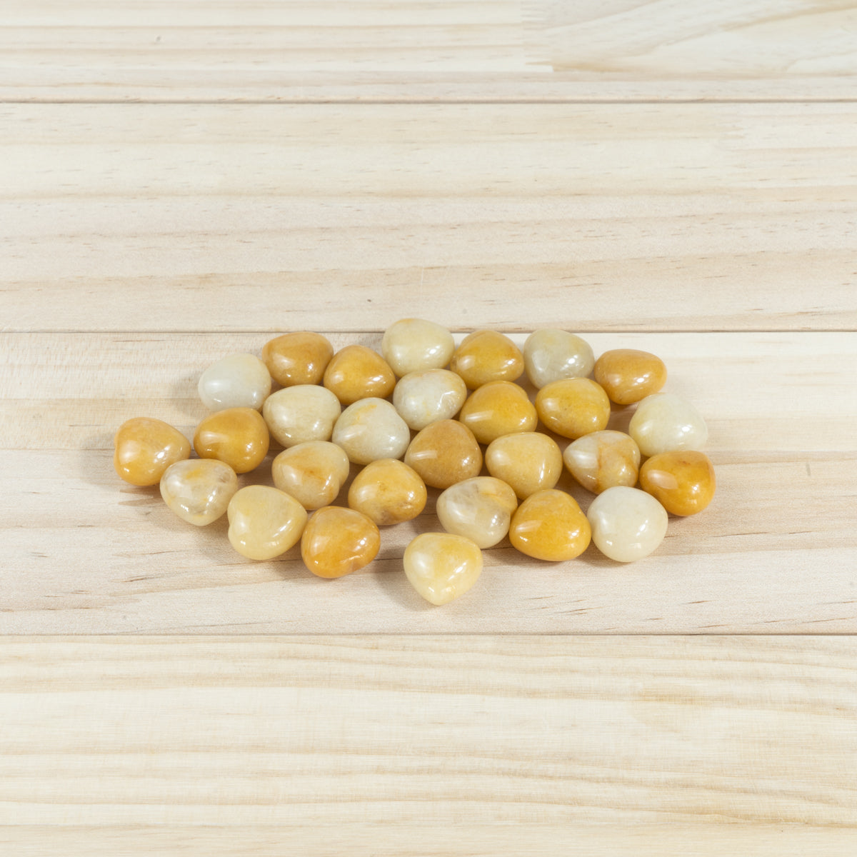 Mini-Herz aus gelber Jade in Großpackung