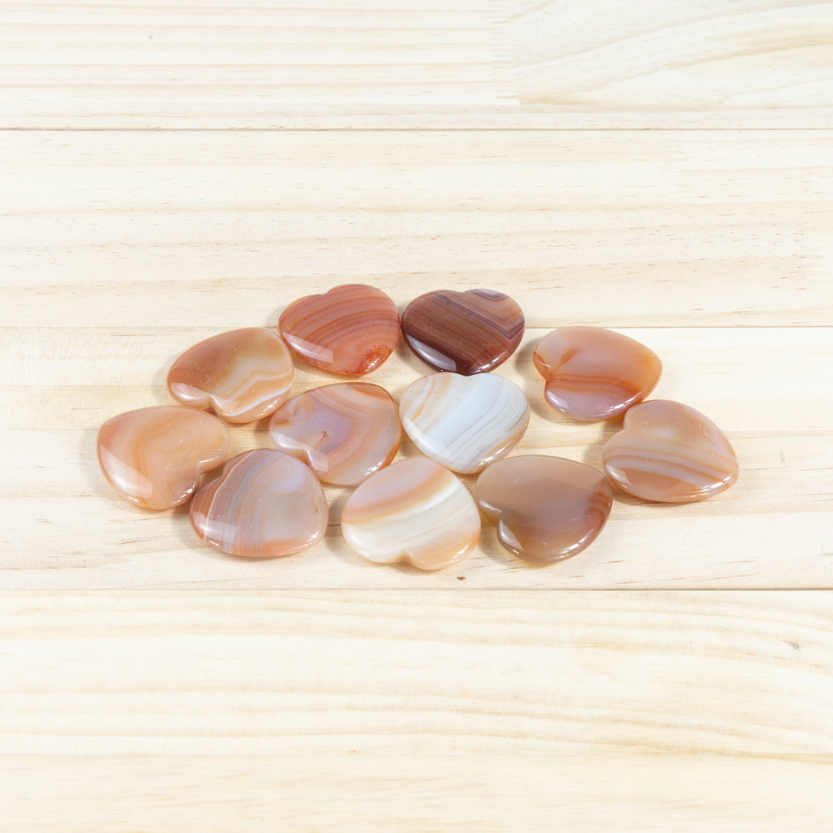 3 cm große Karneol-Herzflocken in loser Schüttung