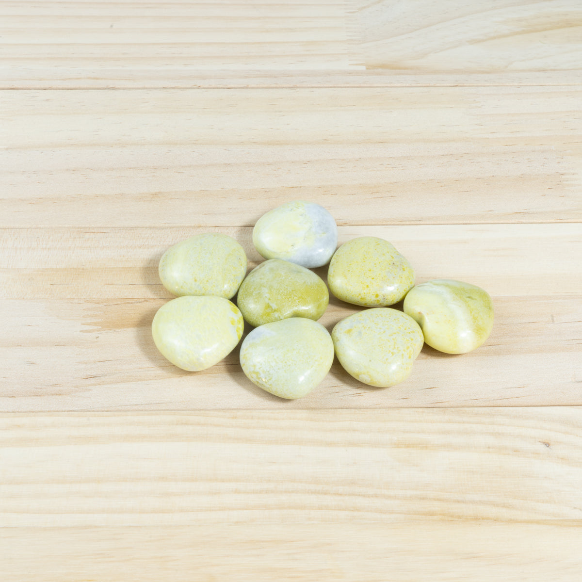 3 cm großes Zitronen-Jade-Herz in loser Schüttung