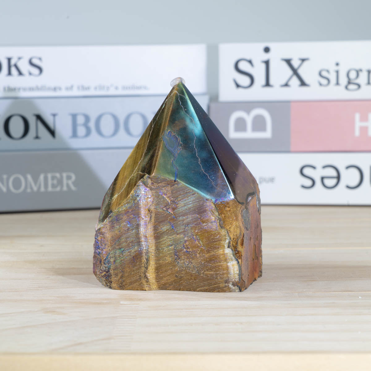 Piedra de ojo de tigre Aura, punta de piedra en bruto a granel