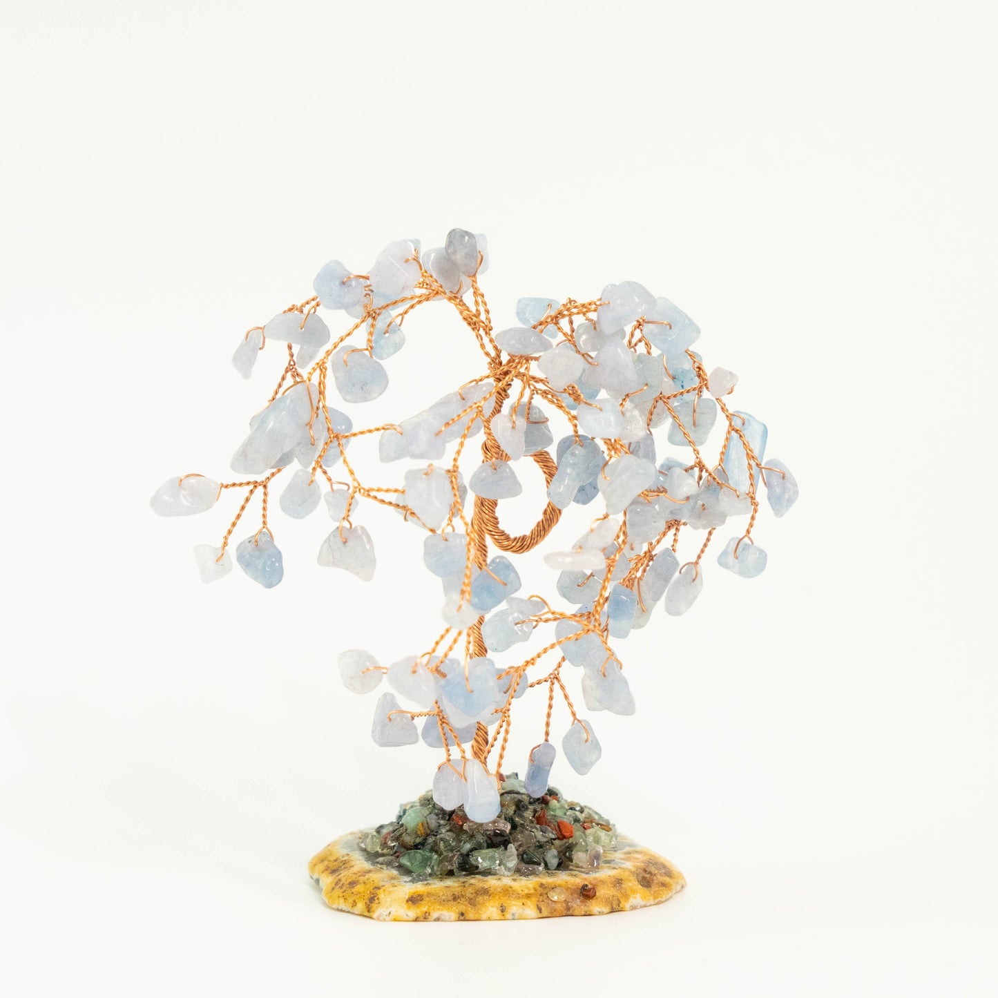 Blauer Calcit-Heilkristall-Glücksbaum