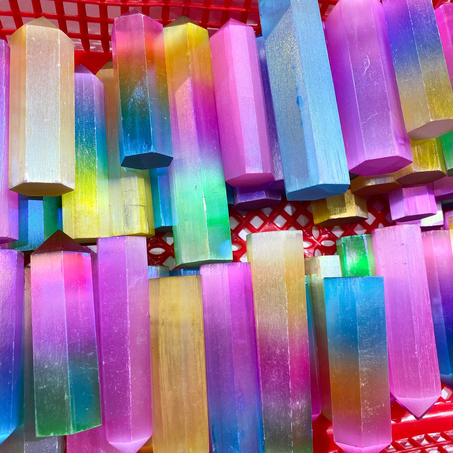 Punto de selenita de aura a granel