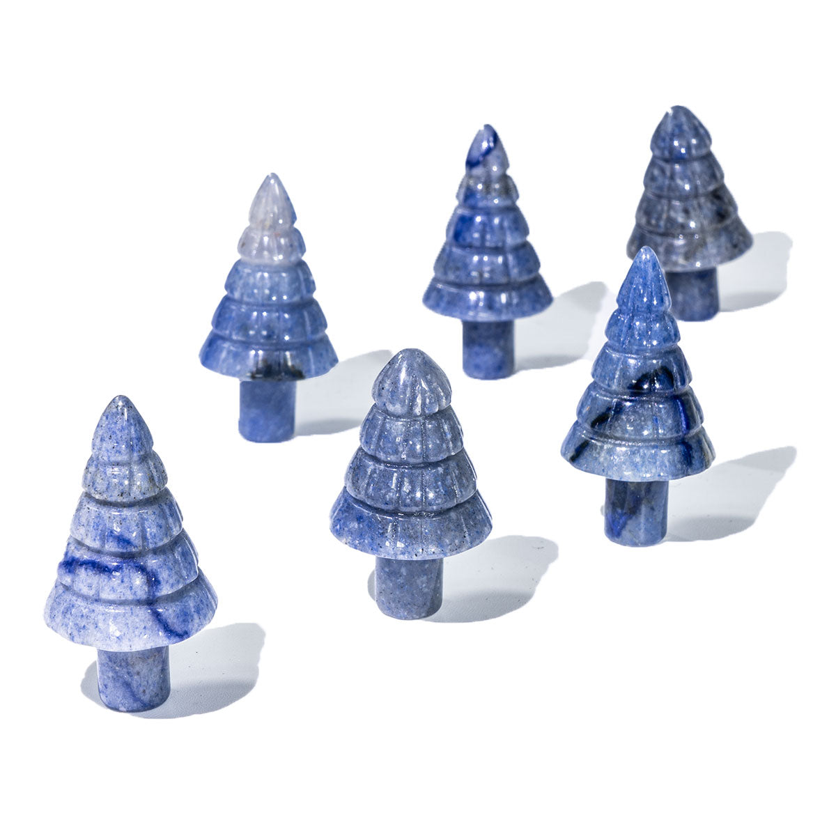 1-Inch Blue Aventurine Christmas Tree In Bulk