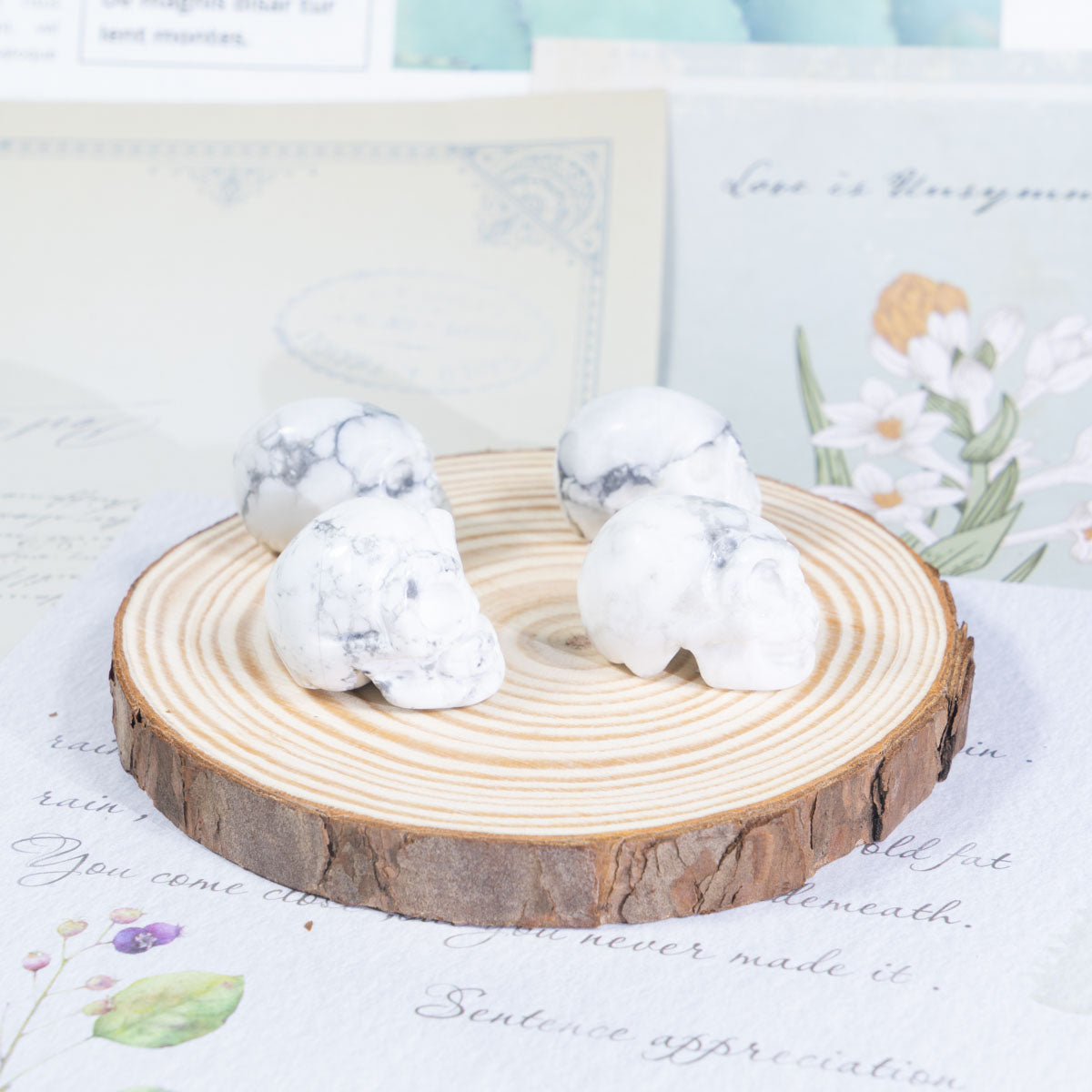 1-Zoll-Howlith-Schädel in loser Schüttung