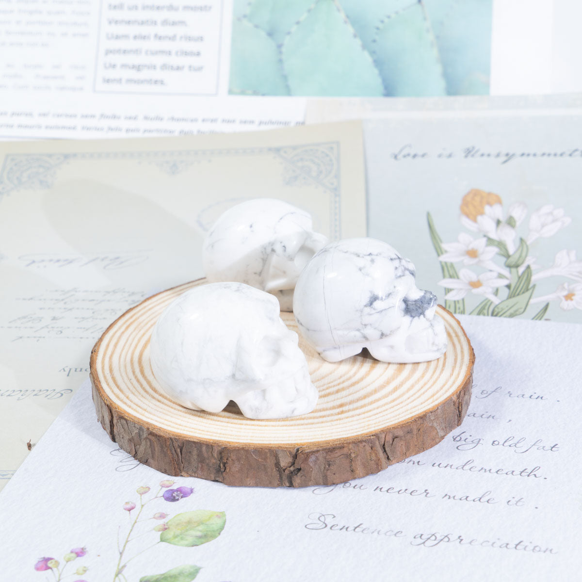 1,5-Zoll-Howlith-Schädel in loser Schüttung