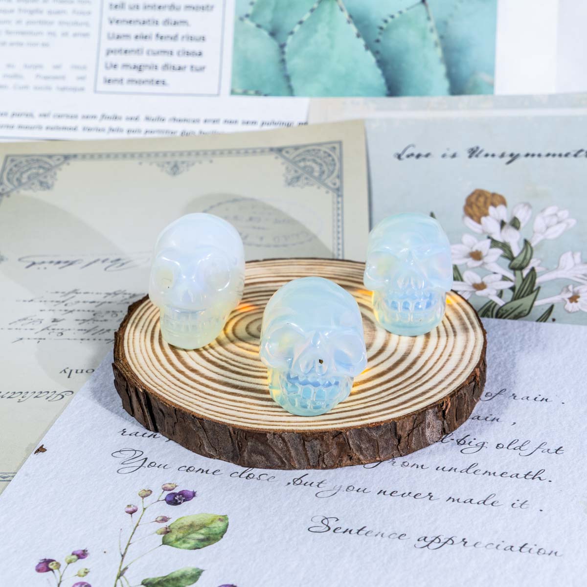 1,5-Zoll-Opalit-Schädel in loser Schüttung