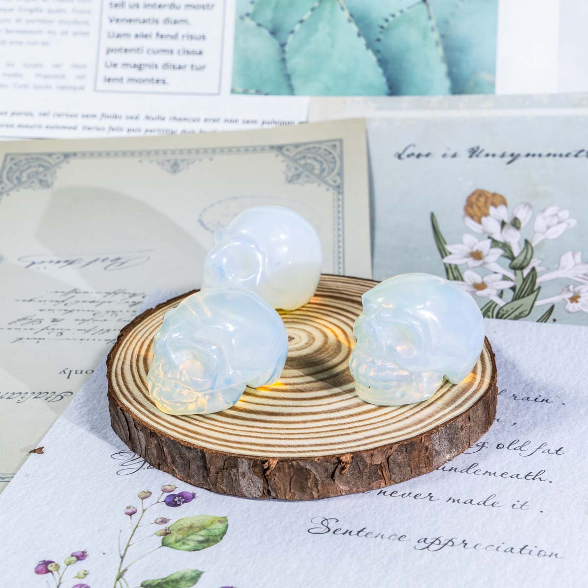 1,5-Zoll-Opalit-Schädel in loser Schüttung