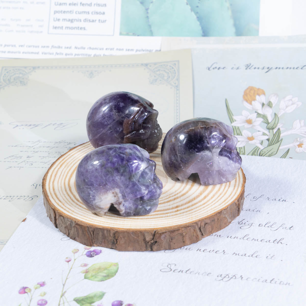 1.5-Inch Dream Amethyst Skull In Bulk