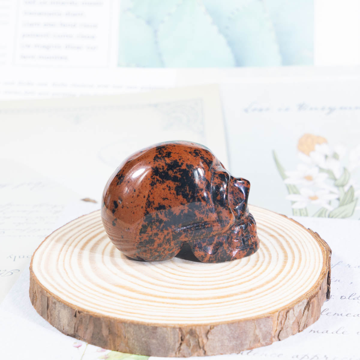 Calavera de obsidiana roja de 2 pulgadas a granel