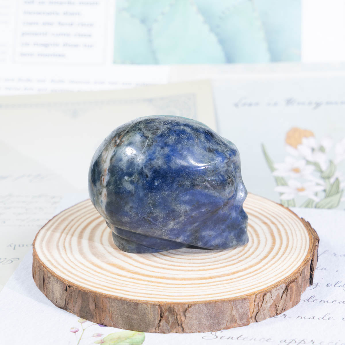 Cráneo alienígena de sodalita de 2 pulgadas a granel