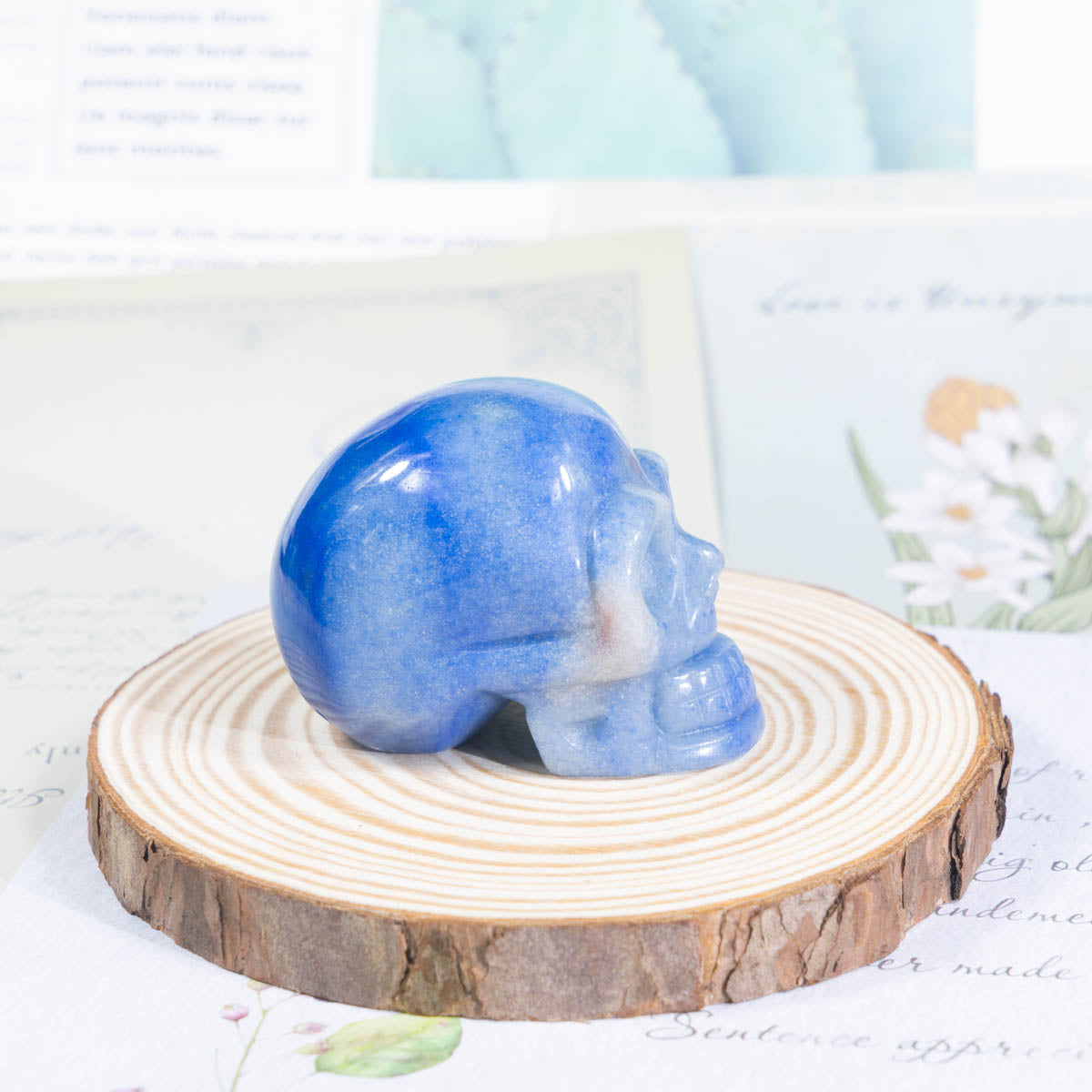 2-Zoll-Schädel aus blauem Aventurin in loser Schüttung