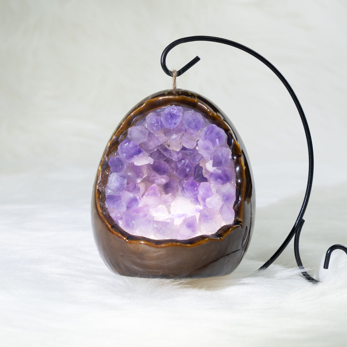 Amethyst Geode Dinosaur Egg  Lamp In Bulk