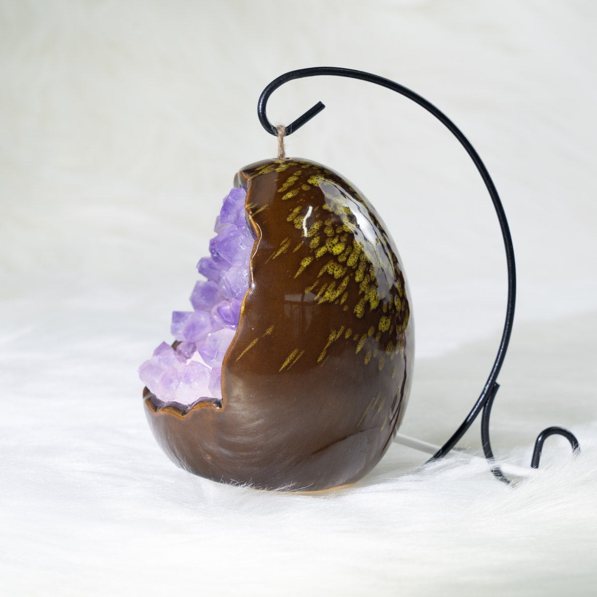 Amethyst Geode Dinosaur Egg  Lamp In Bulk