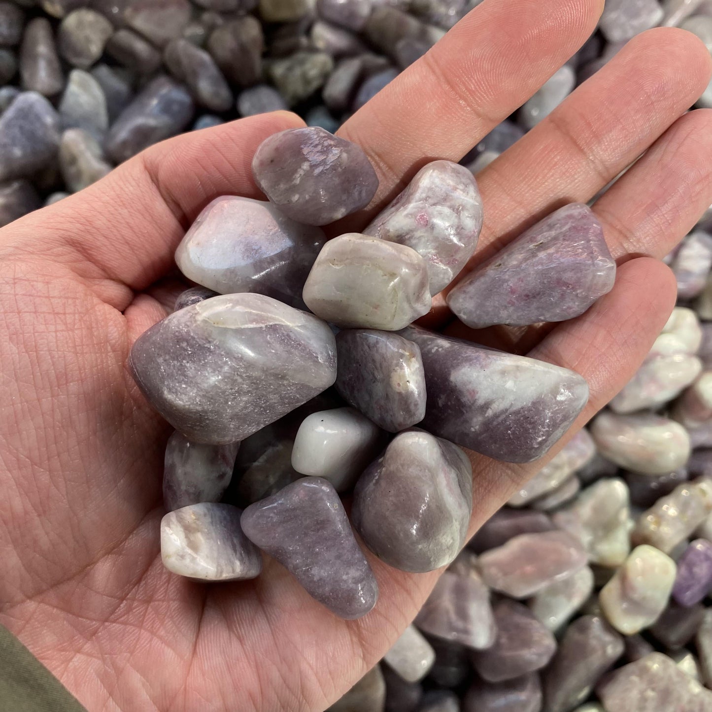 Piedras trituradas de turmalina rosa de 2-3 cm a granel