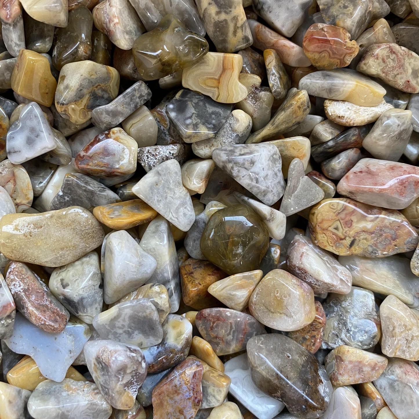 Piedras trituradas de ágata loca de 1,5-2,5 cm a granel