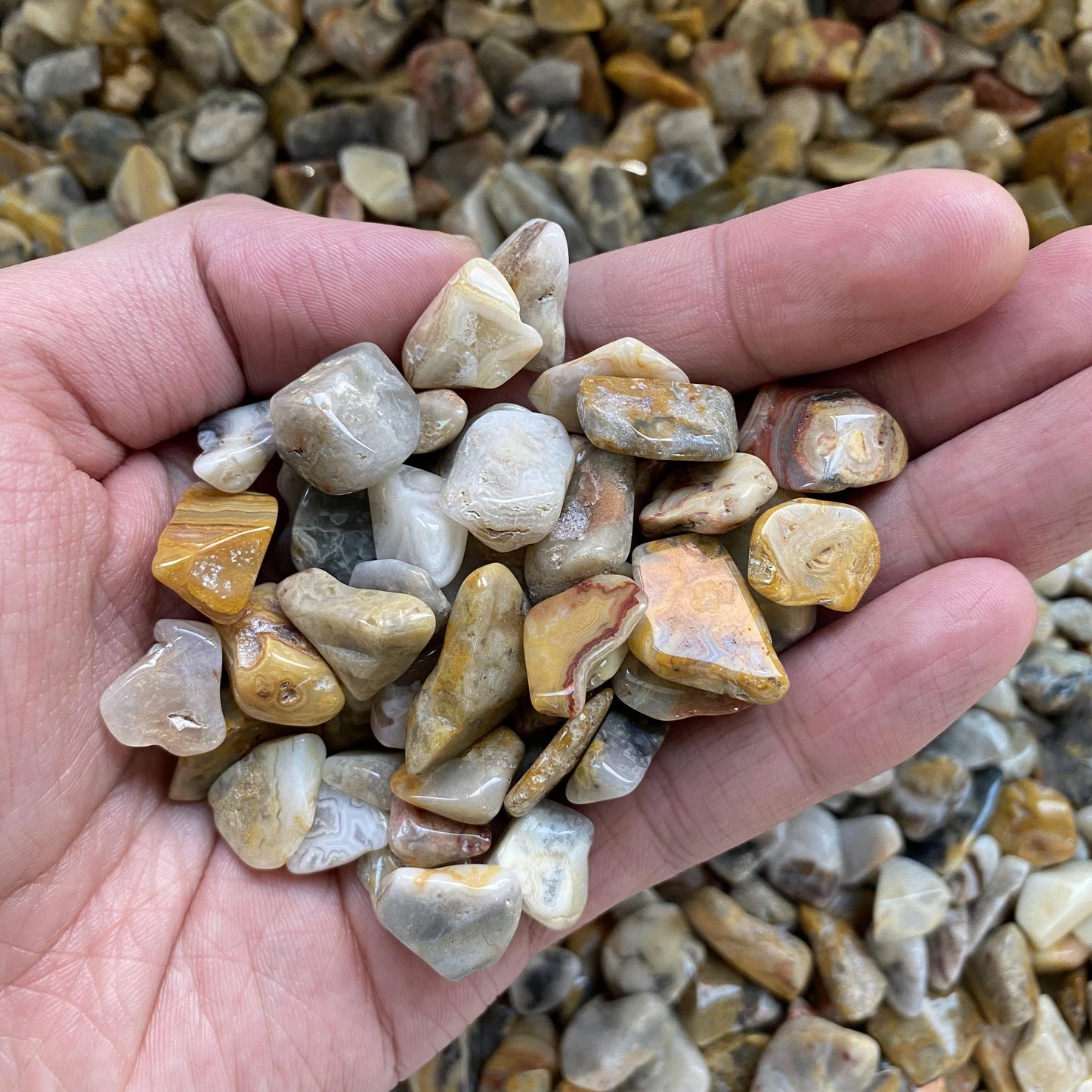 Piedras trituradas de ágata loca de 1,5-2,5 cm a granel