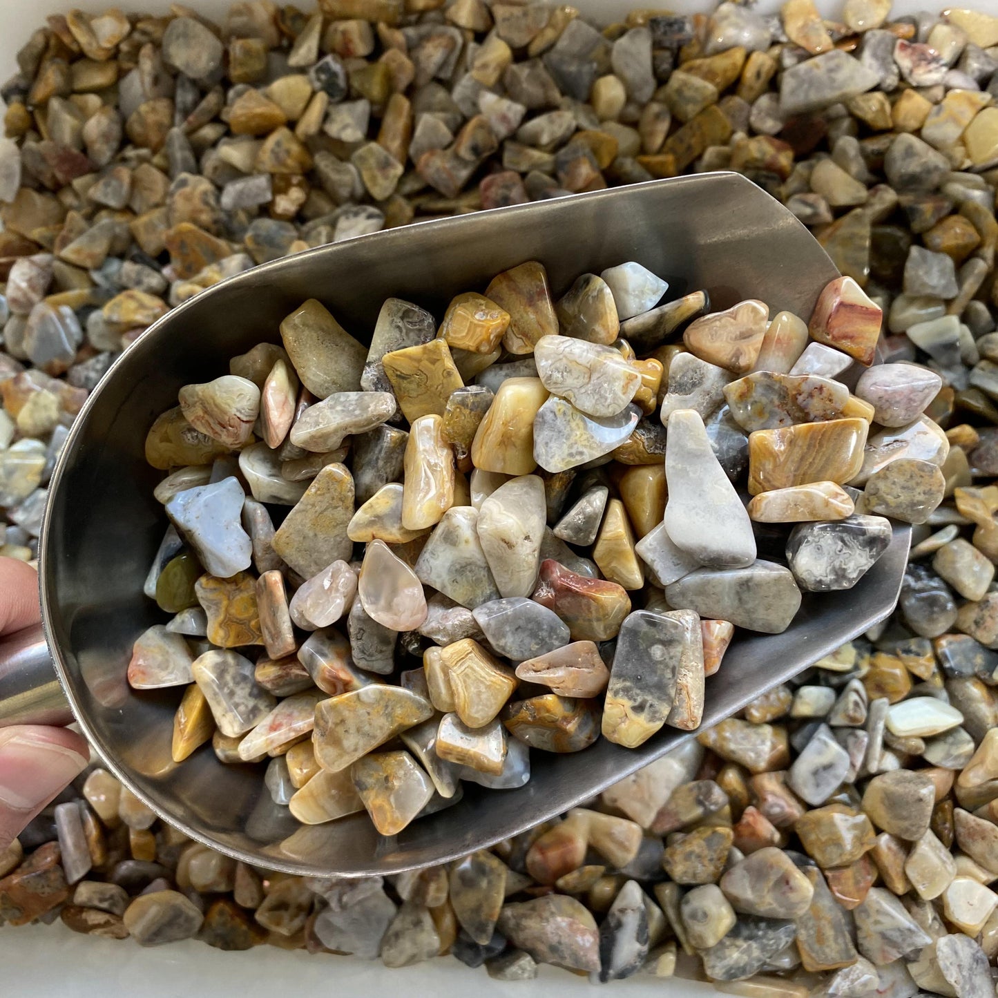 Piedras trituradas de ágata loca de 1,5-2,5 cm a granel