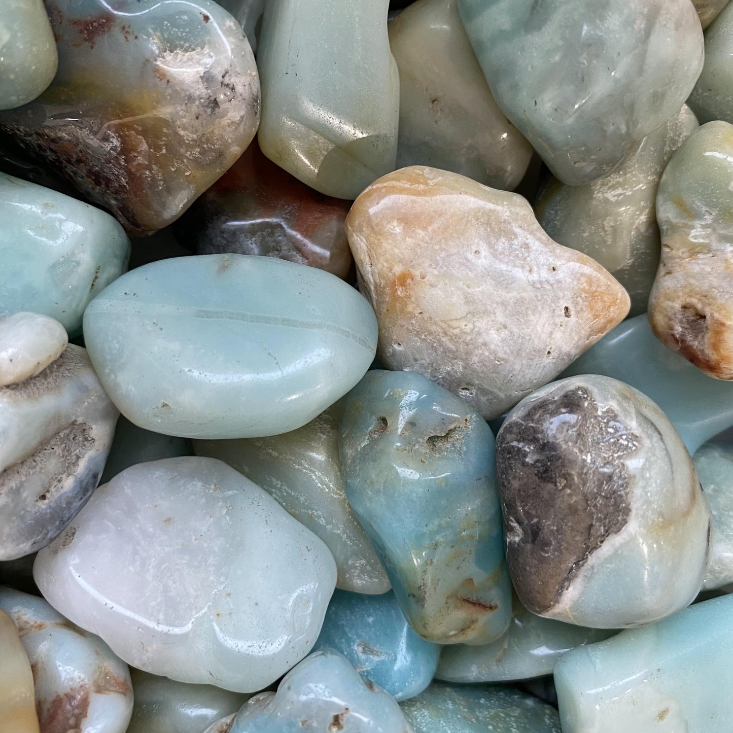 Piedras trituradas de amazonita de 2-3 cm a granel