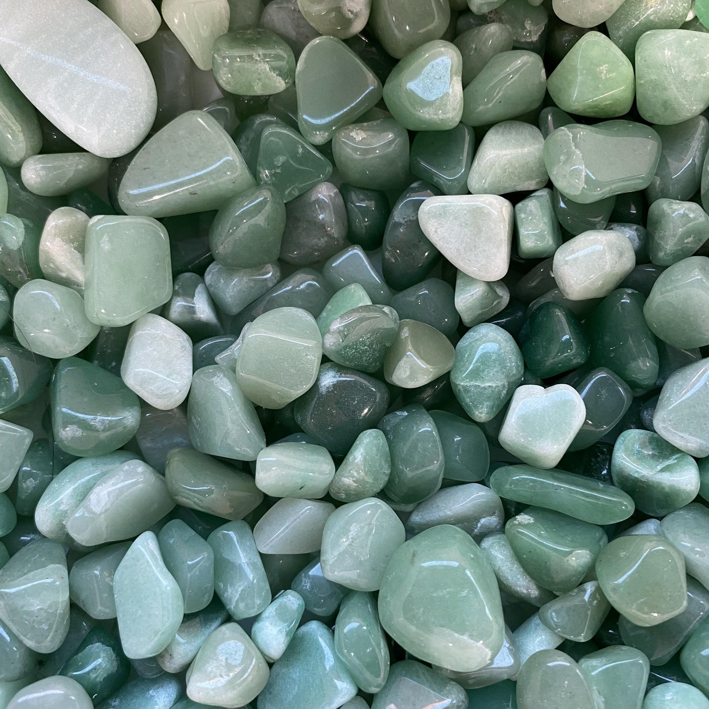 Piedras trituradas de aventurina verde de 1,5-2,5 cm a granel