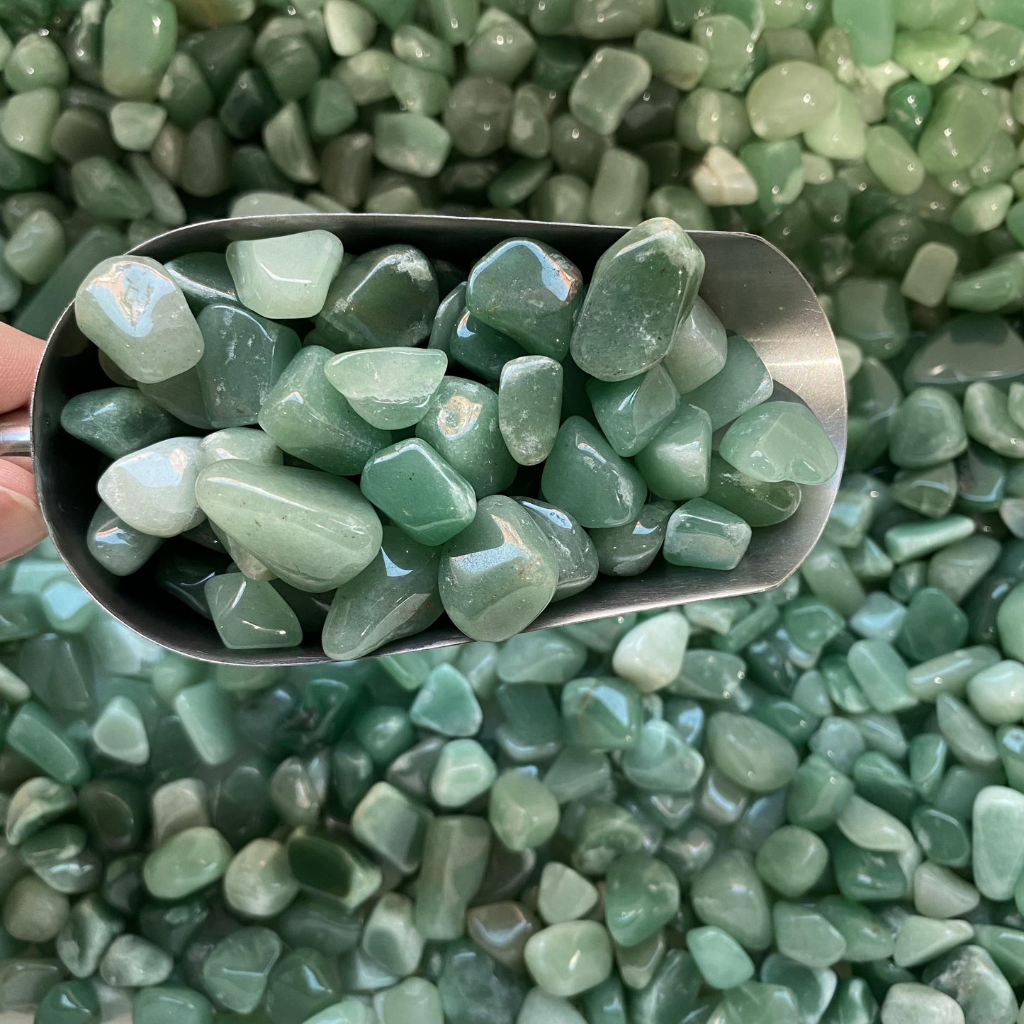 Piedras trituradas de aventurina verde de 1,5-2,5 cm a granel