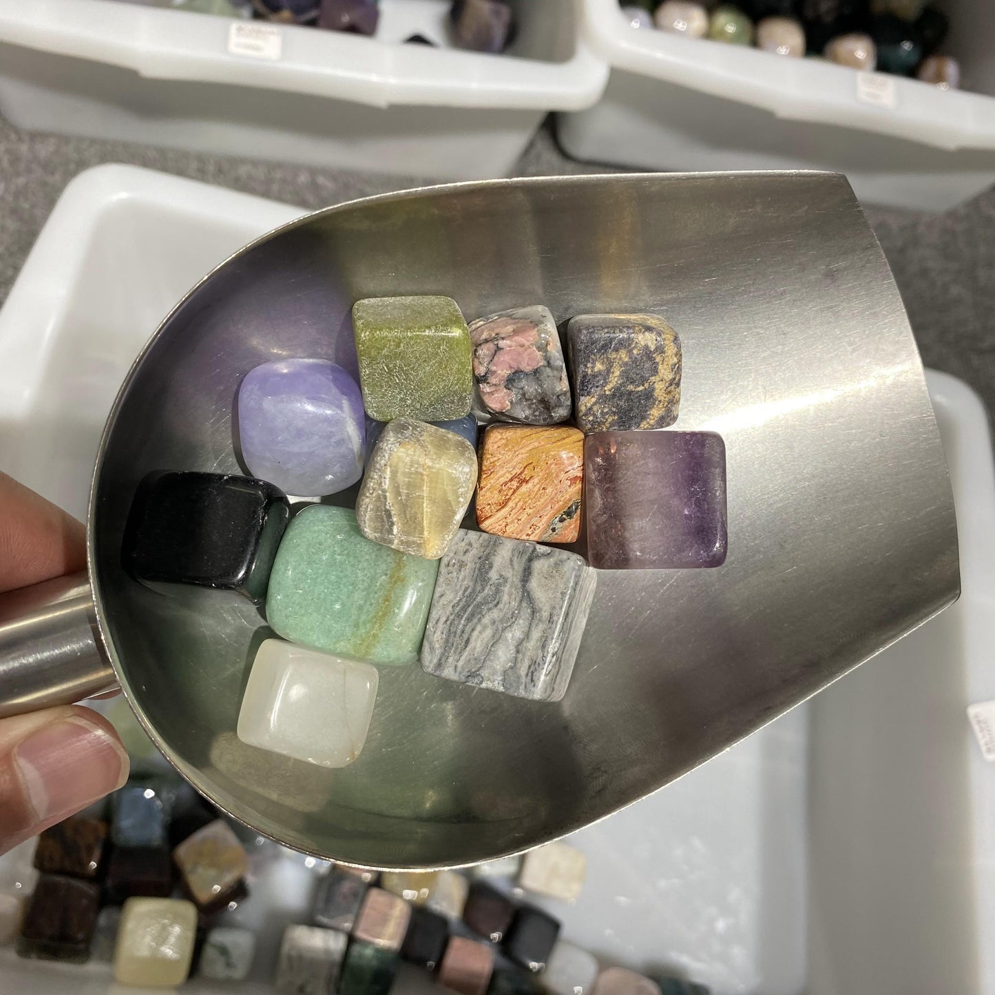 Piedras rodadas cuadrados mixtos a granel