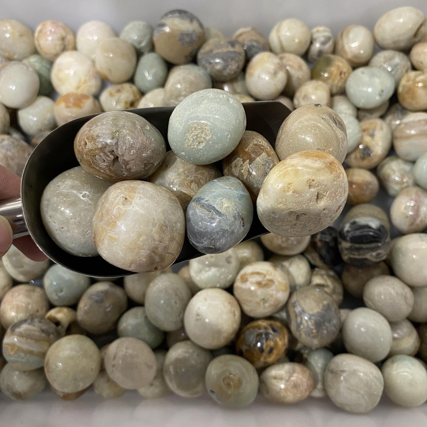 Piedras rodadas amazonita a granel