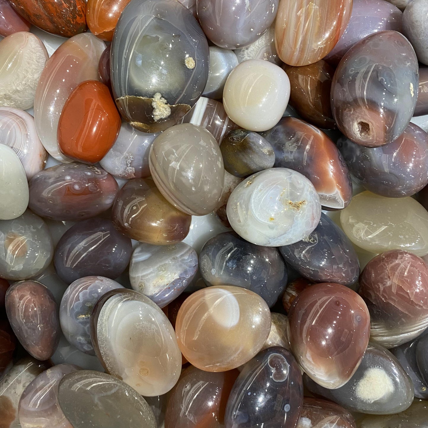 Piedras rodadas ágata a granel