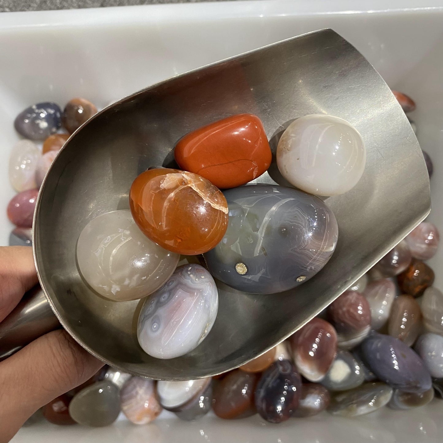 Piedras rodadas ágata a granel