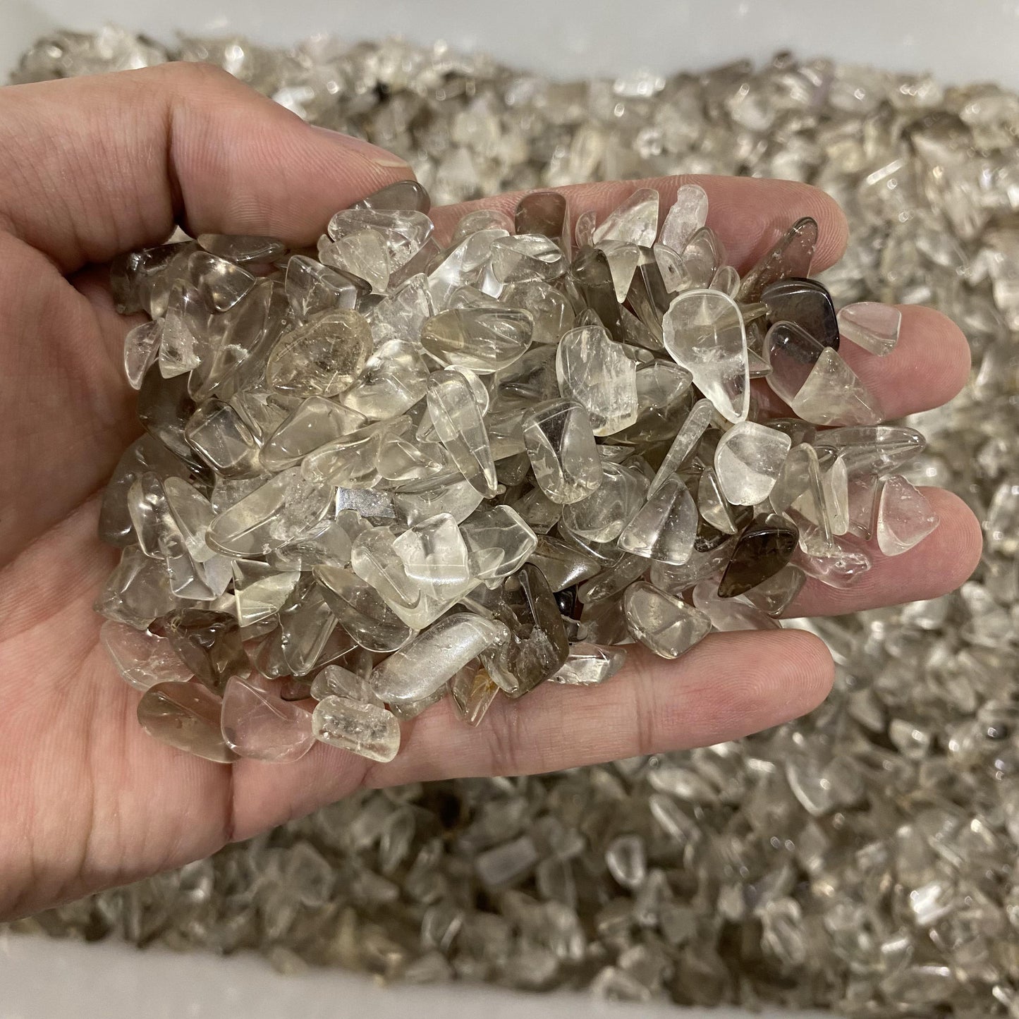 0.5-1.5cm Smoky Quartz Crushed Stones In Bulk