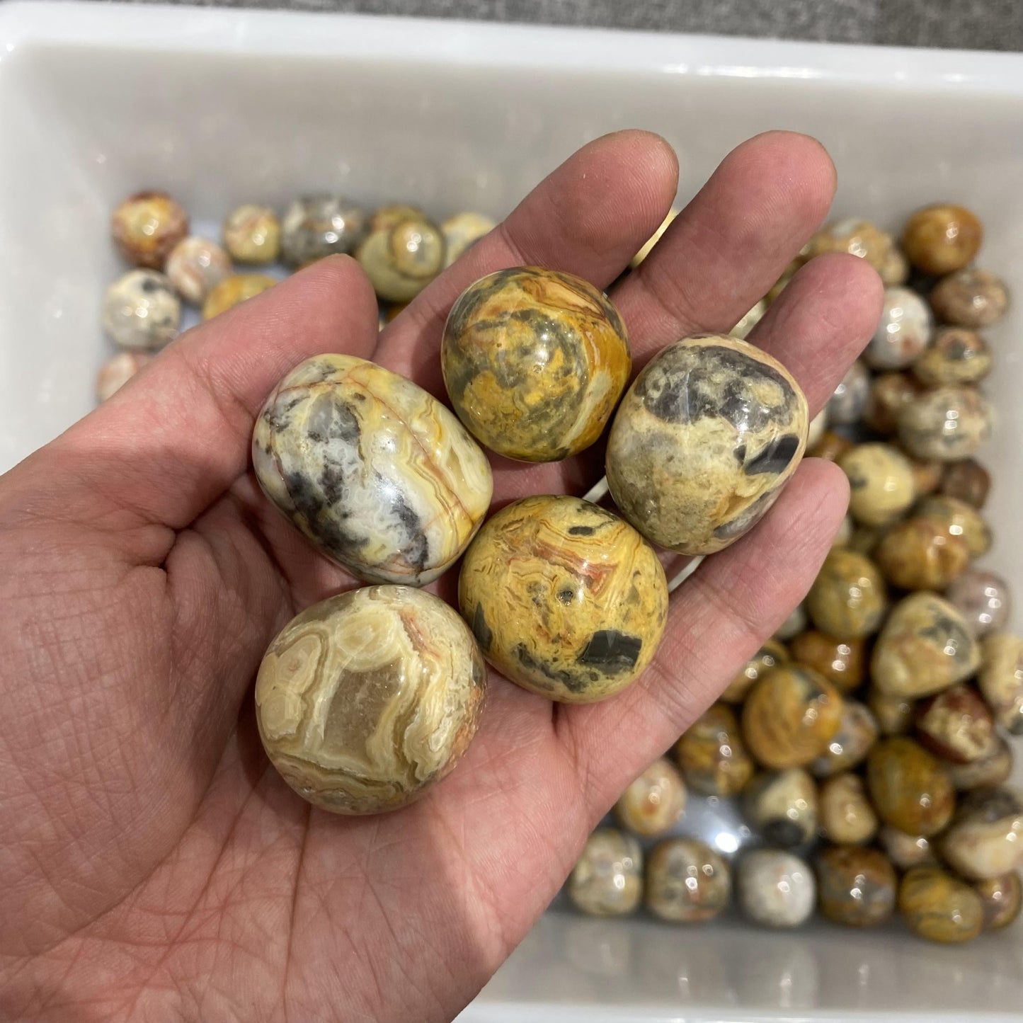 Piedras rodadas ágata loca a granel