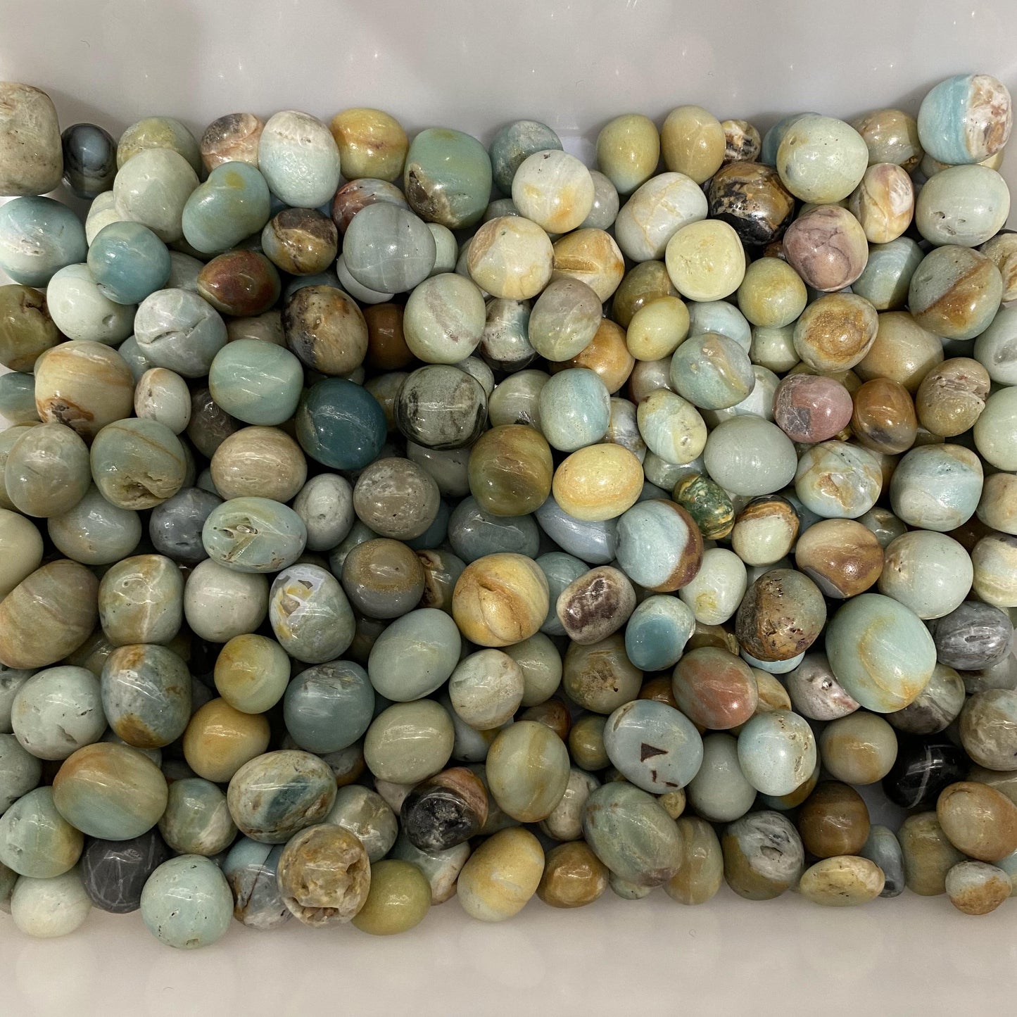 Piedras rodadas amazonita a granel