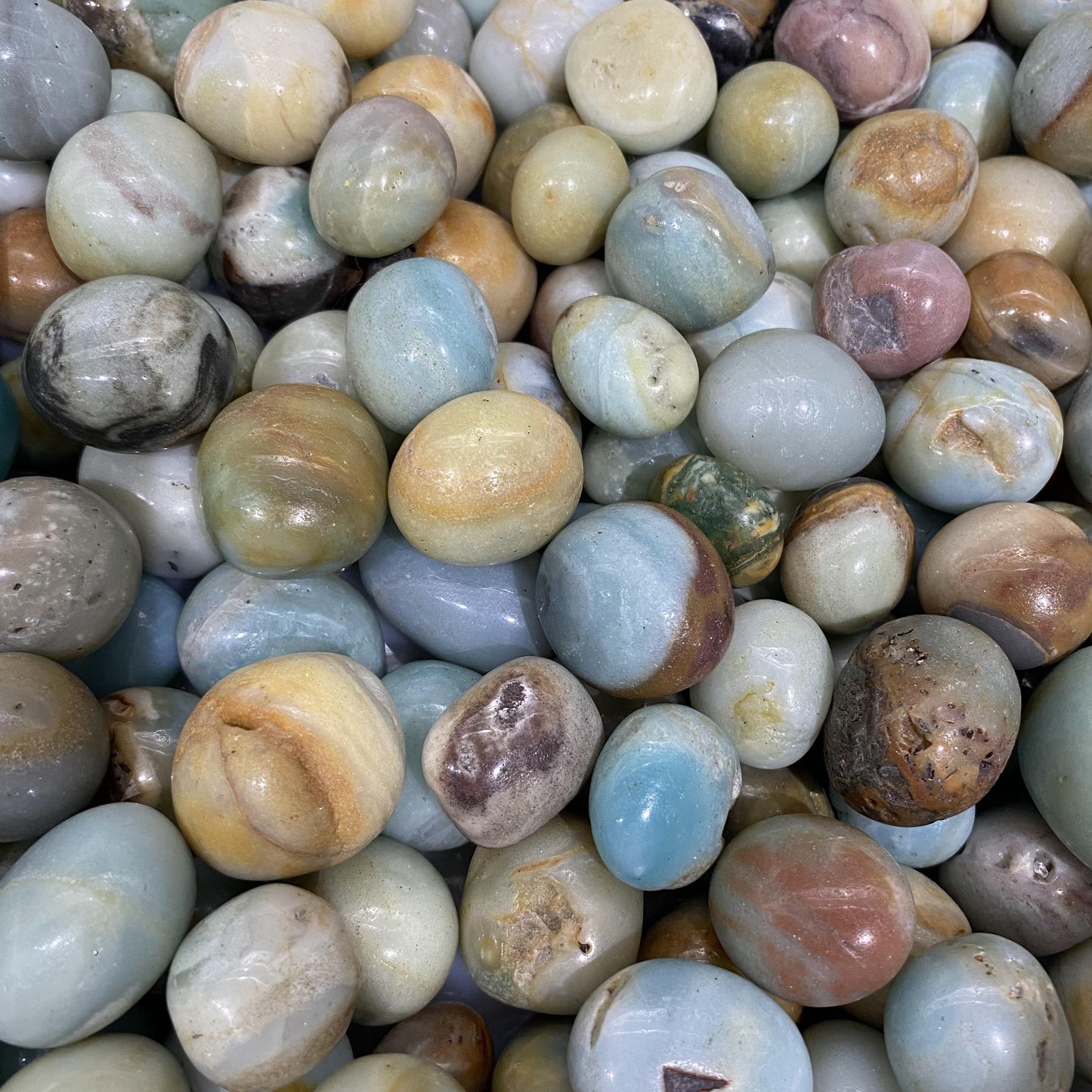 Piedras rodadas amazonita a granel