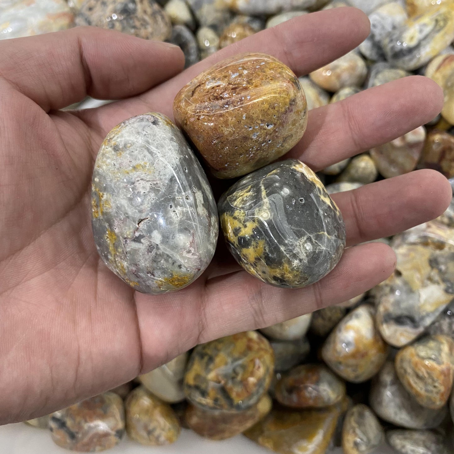 Piedras rodadas ágata loca a granel