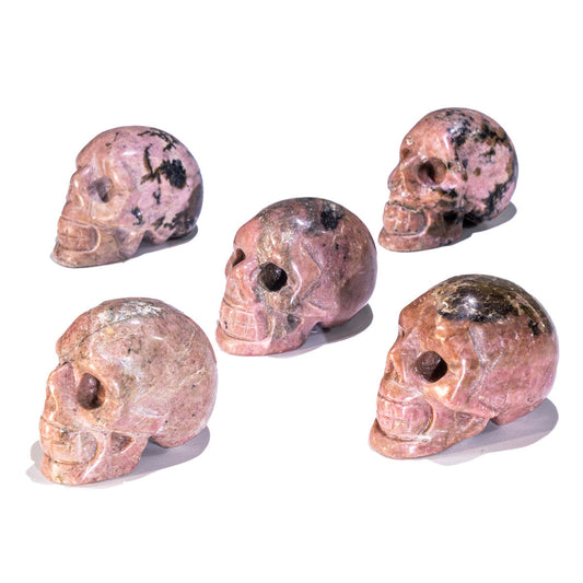 1.5-Inch Rhodonite Skull In Bulk