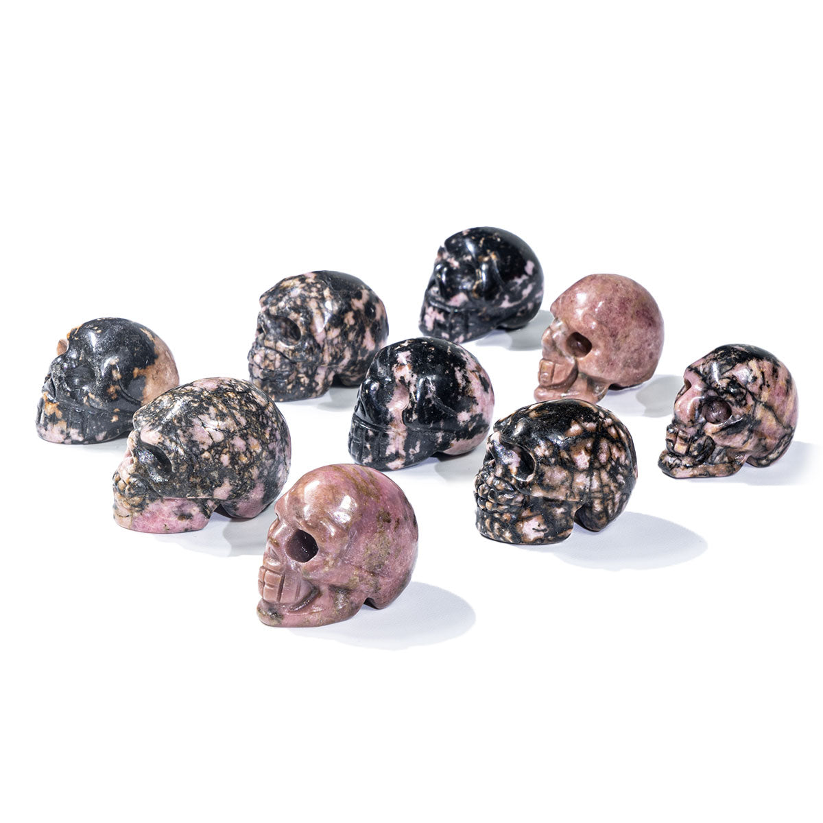 1-Inch Rhodonite Skull In Bulk