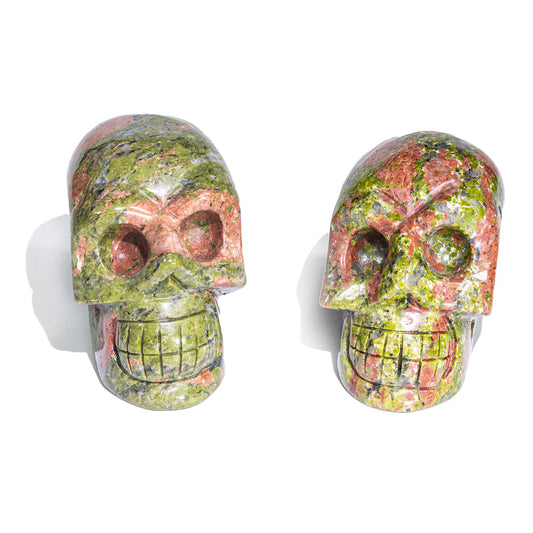 Cráneo de unakita de 3 pulgadas a granel