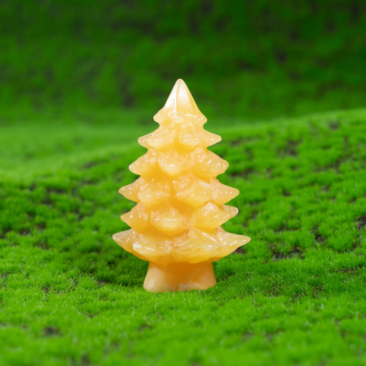 3,5-Zoll-Weihnachtsbaum aus gelbem Calcit in loser Schüttung