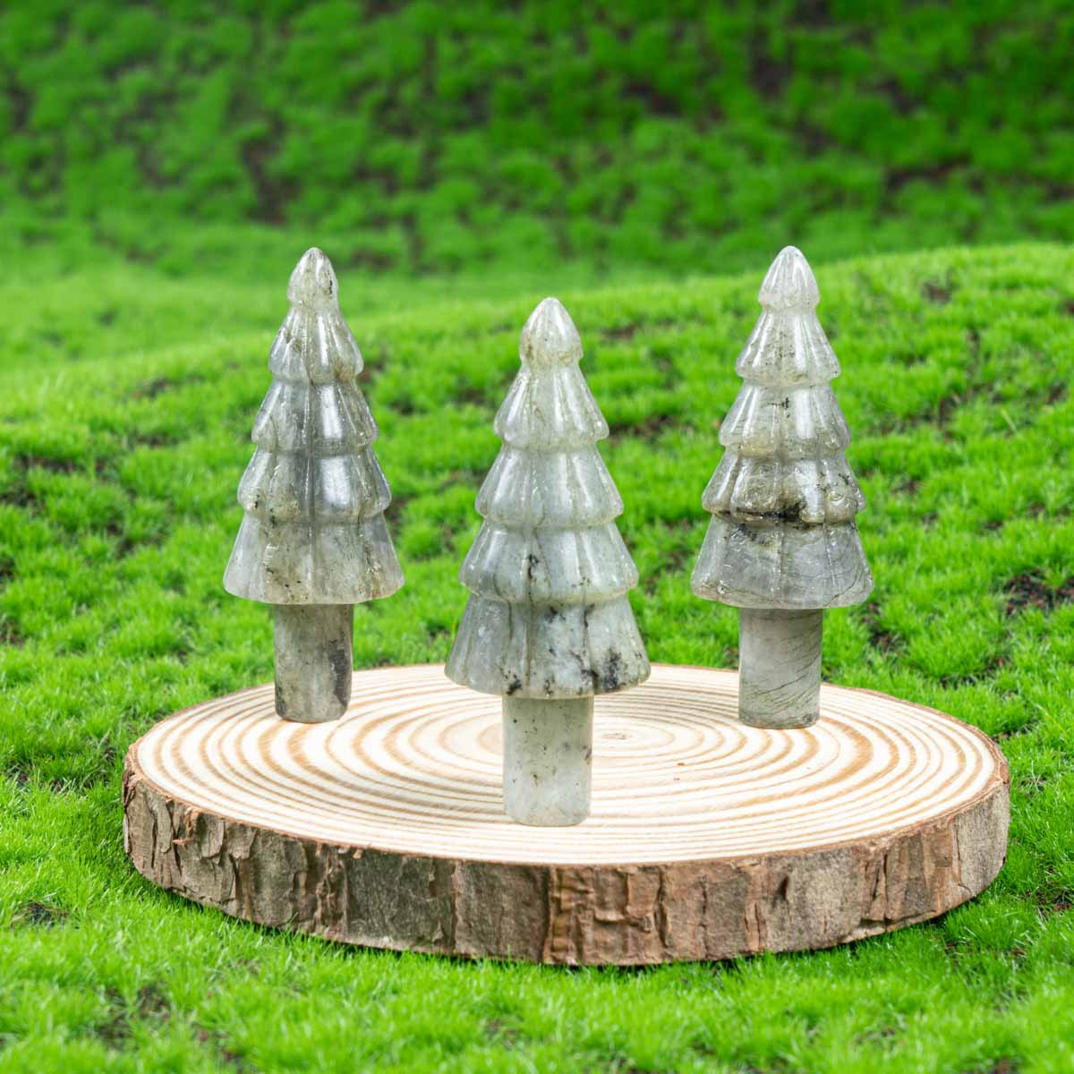 Árbol de Navidad de labradorita de 2 pulgadas a granel