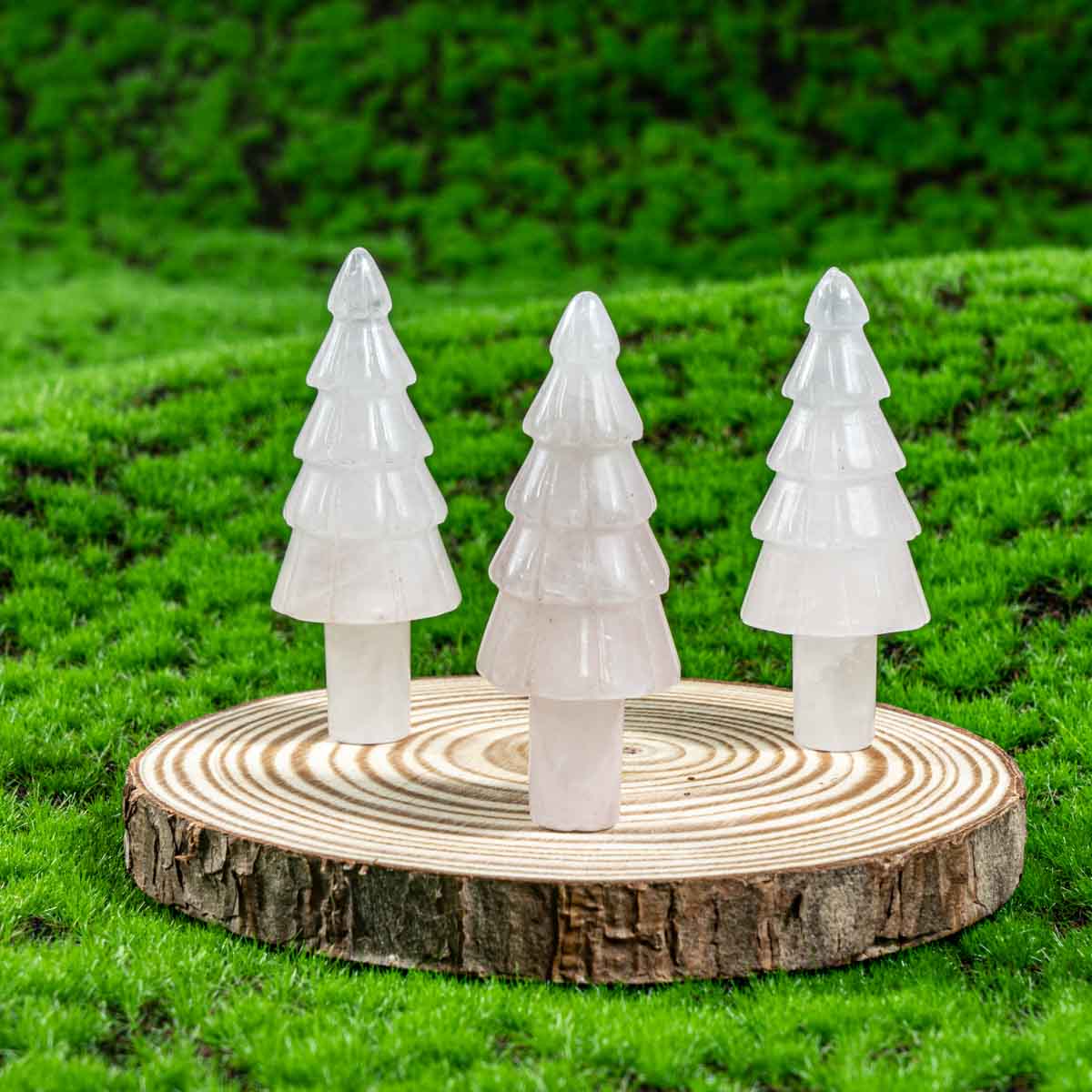 2-Zoll-Rosenquarz-Weihnachtsbaum in loser Schüttung