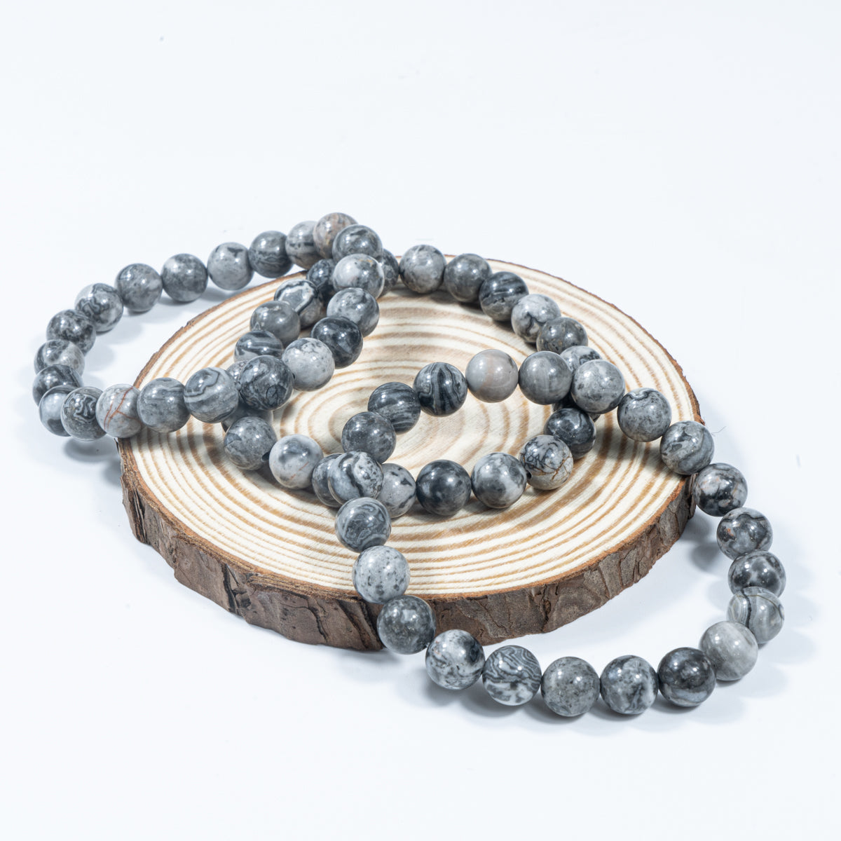 Pulsera de jaspe Picasso natural de 8 mm al por mayor