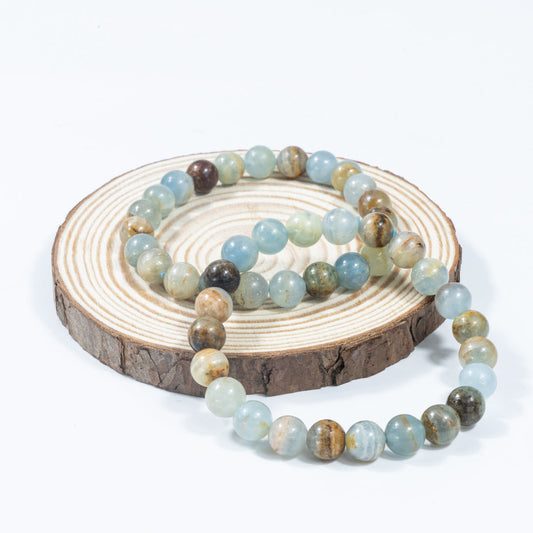 8 mm natürliches blaues Onyx-Armband im Großhandel