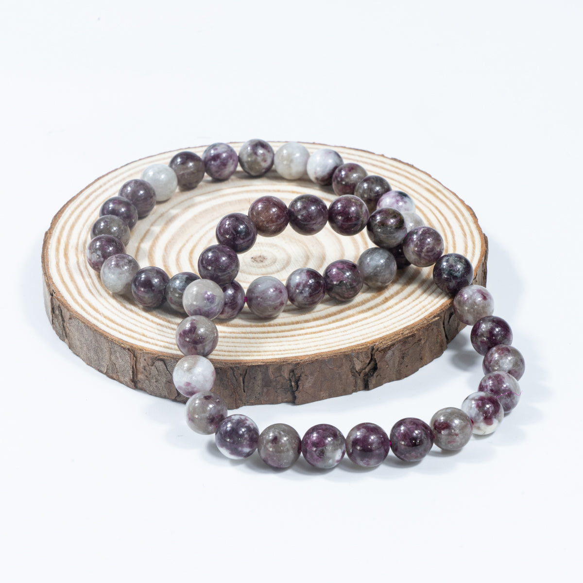 Pulsera de turmalina rosa natural de 8 mm al por mayor