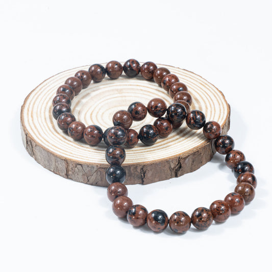 8mm/12mm natürliches rotes Obsidian-Armband im Großhandel