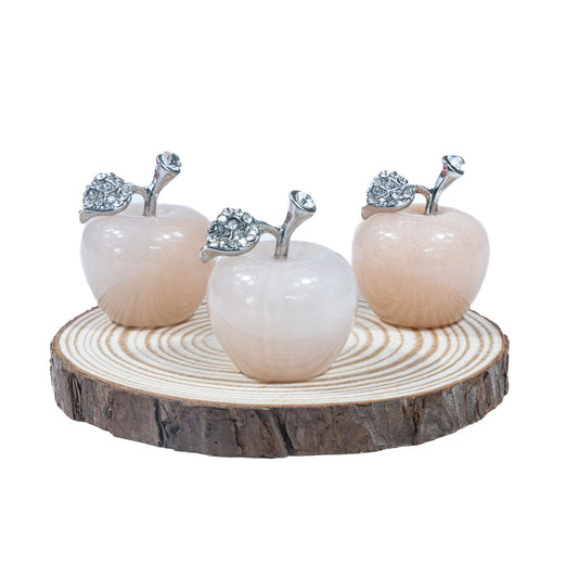 3 cm großer rosa Aventurin-Apfel in loser Schüttung